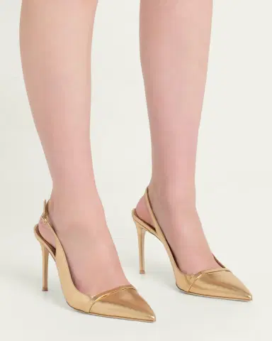 Roger Vivier 85mm Viv Ville Leather Slingback Pumps | Thumbnail 2
