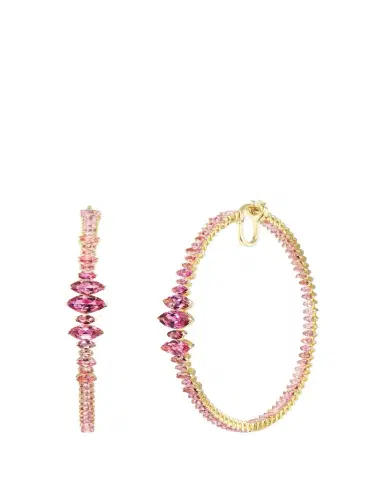 Emily P. Wheeler Arashi Hoop Earrings with Pink Stones | Thumbnail 1