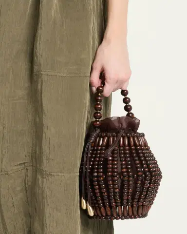 Cult Gaia Mercier Beaded Leather Tote Bag | Thumbnail 2 Cult Gaia Mercier Beaded Leather Tote Bag | Thumbnail 2