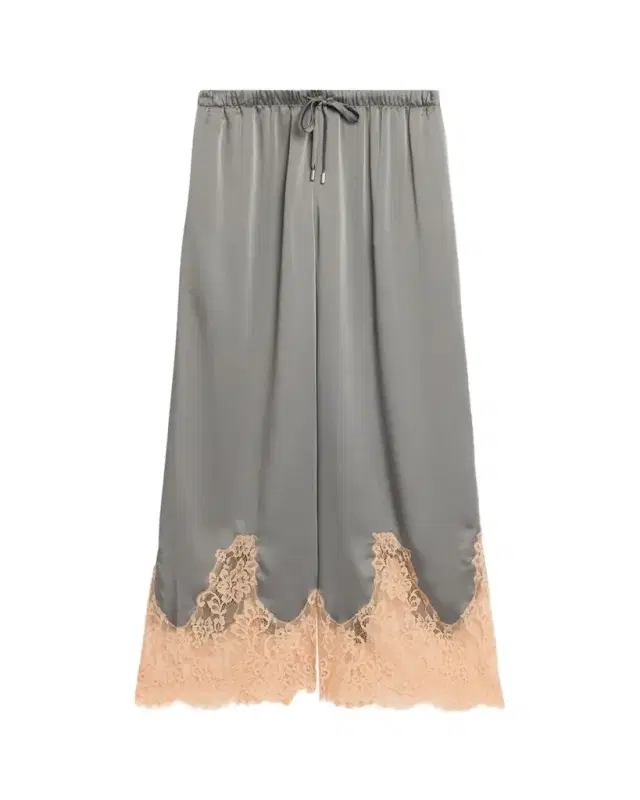 L'AGENCE Mirel Lace-Trim Satin Pants
