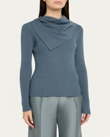 Zimmermann Valiant Merino Scarf Sweater | Thumbnail 4 Zimmermann Valiant Merino Scarf Sweater | Thumbnail 4