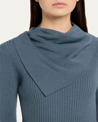 Zimmermann Valiant Merino Scarf Sweater | Thumbnail 5 Zimmermann Valiant Merino Scarf Sweater | Thumbnail 5