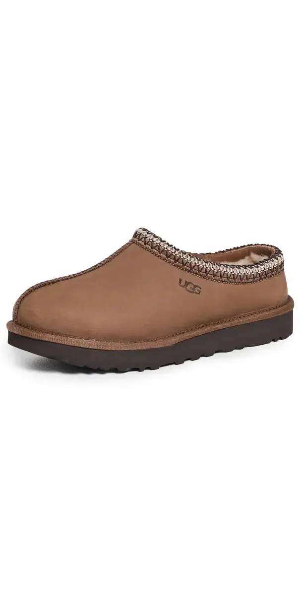 UGG Tasman Nubuck Slippers Dark Chestnut