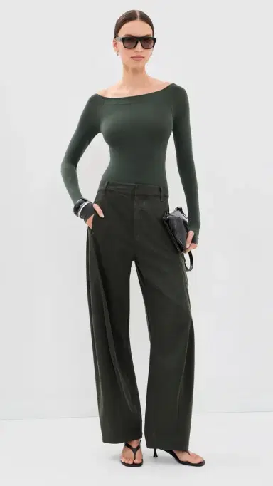 Commando Ballet Off Shoulder Thong Bodysuit with Thumbholes | Thumbnail 5 Commando Ballet Off Shoulder Thong Bodysuit with Thumbholes | Thumbnail 5