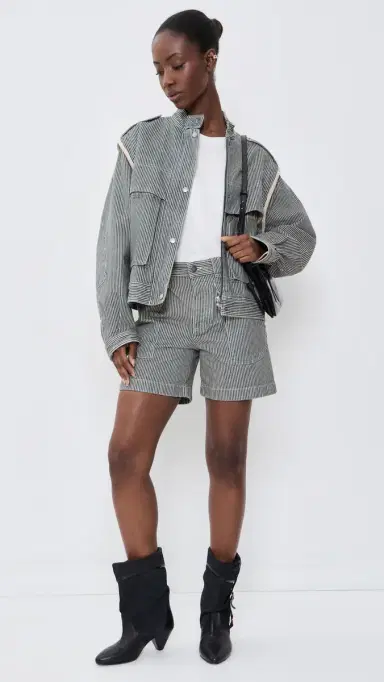 ISABEL MARANT ÉTOILE Edany Jacket Blue/White | Thumbnail 5
