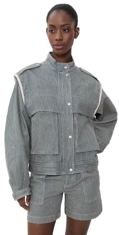 ISABEL MARANT ÉTOILE Edany Jacket Blue/White | Thumbnail 1