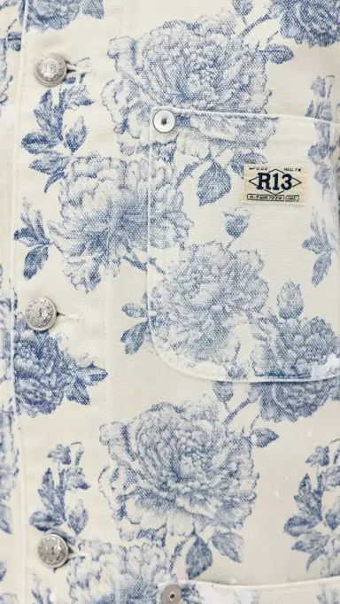 R13 Relaxed Chore Jacket Dustbloom Indigo | Thumbnail 6
