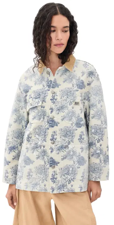 R13 Relaxed Chore Jacket Dustbloom Indigo | Thumbnail 1