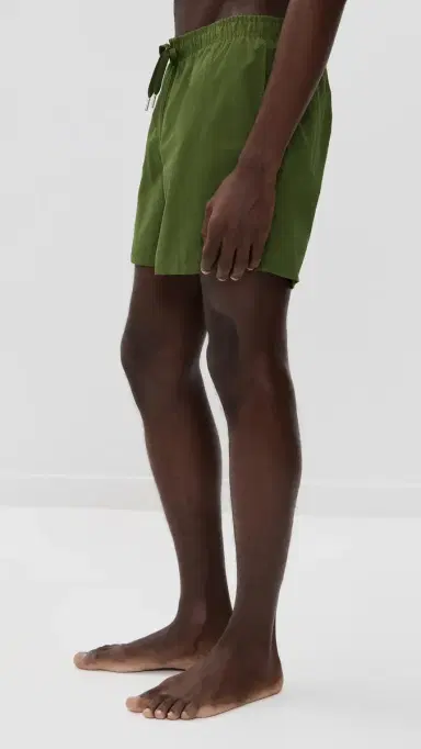 BATHER Solid Olive Swim Trunks 5.5 | Thumbnail 4