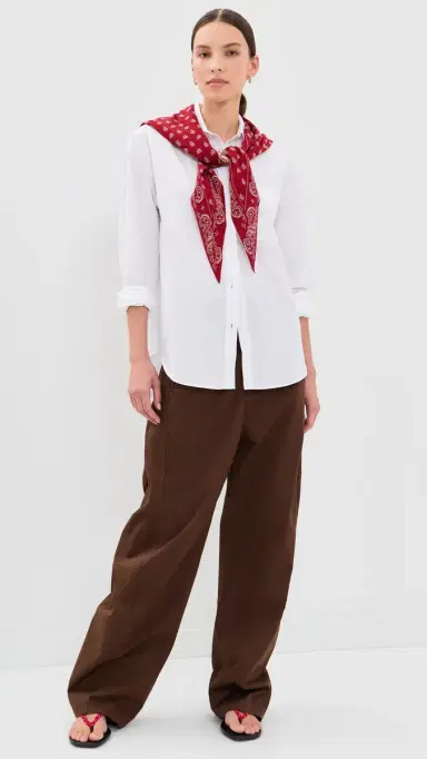 Faherty Coastal Poplin Oversized Shirt White | Thumbnail 5