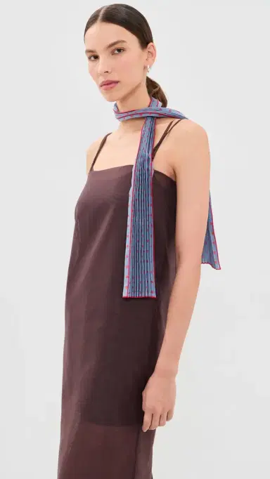 Rachel Comey Pleated Scarf Slate One Size | Thumbnail 3 Rachel Comey Pleated Scarf Slate One Size | Thumbnail 3
