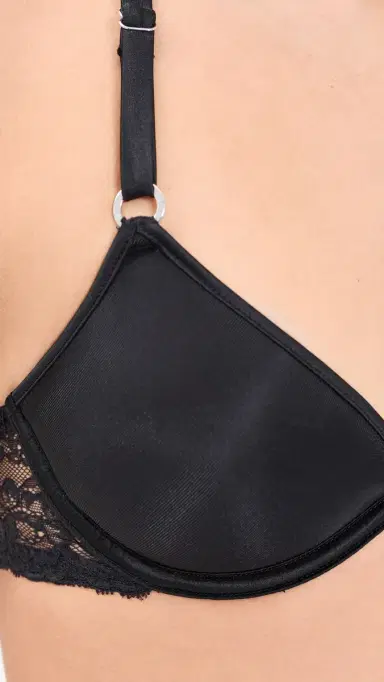 Fleur du Mal Bianca Lace Spacer Racerback Bra Black 38B | Thumbnail 5 Fleur du Mal Bianca Lace Spacer Racerback Bra Black 38B | Thumbnail 5