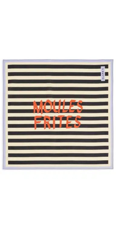 Clare V. Moules Frites Bandana Moules Frites One Size | Thumbnail 1
