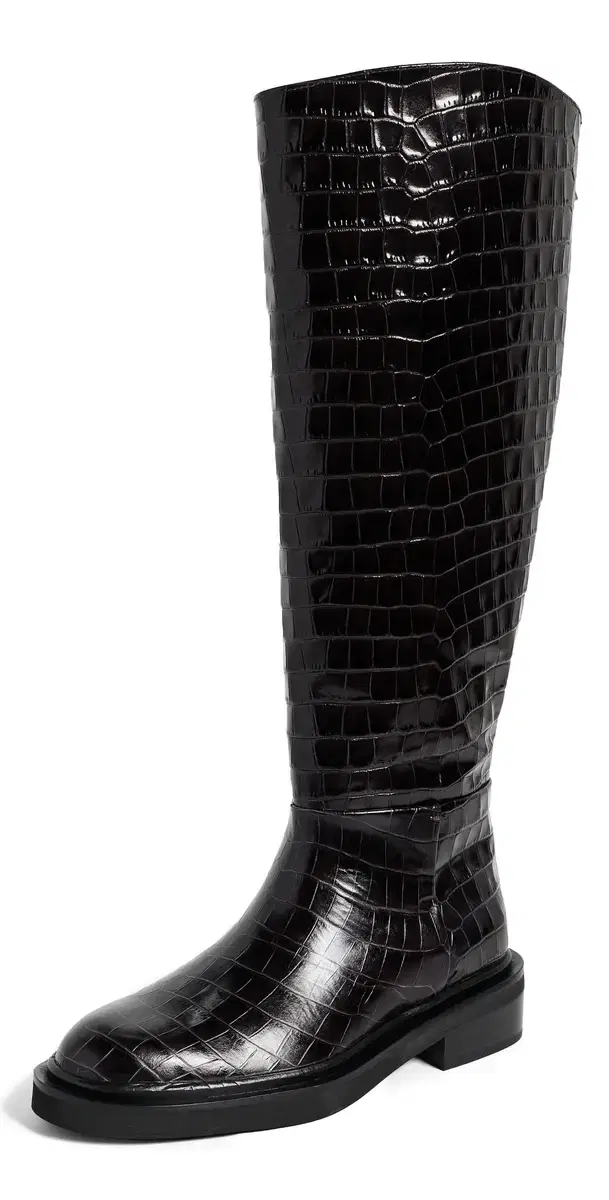 A.EMERY A. EMERY Jude Knee High Boots Bistre Croc