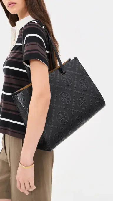 Tory Burch T Monogram Embossed Tote Bag | Thumbnail 3 Tory Burch T Monogram Embossed Tote Bag | Thumbnail 3