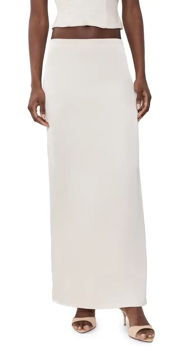 Front Row Maxi Skirt Cream