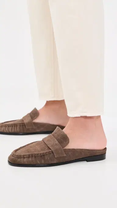 Black Suede Studio Gabby Mules Brown Croc Suede | Thumbnail 3 Black Suede Studio Gabby Mules Brown Croc Suede | Thumbnail 3
