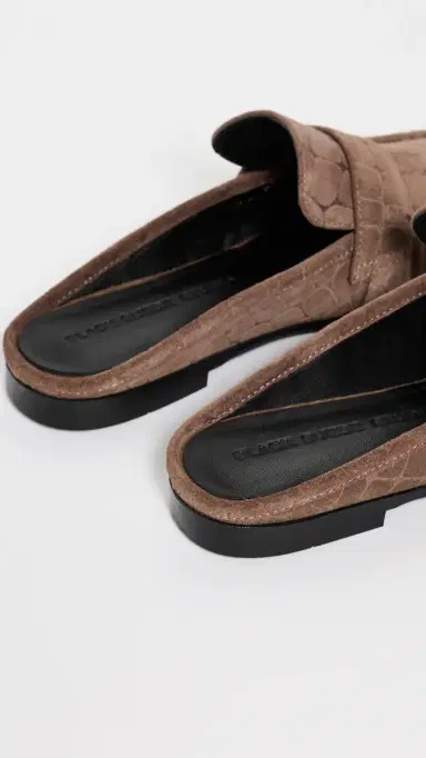 Black Suede Studio Gabby Mules Brown Croc Suede | Thumbnail 4 Black Suede Studio Gabby Mules Brown Croc Suede | Thumbnail 4