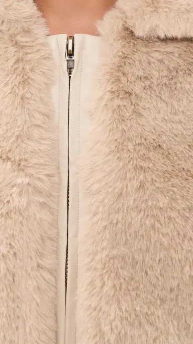LIONESS Drita Faux Fur Jacket Sand | Thumbnail 6 LIONESS Drita Faux Fur Jacket Sand | Thumbnail 6