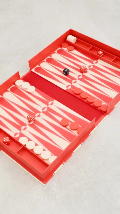 Printworks Classic Art of Backgammon Red/Cream | Thumbnail 2