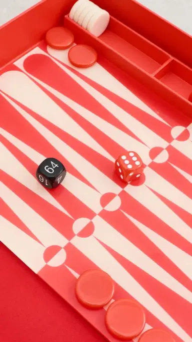 Printworks Classic Art of Backgammon Red/Cream | Thumbnail 4