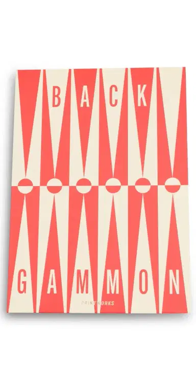 Printworks Classic Art of Backgammon Red/Cream | Thumbnail 1
