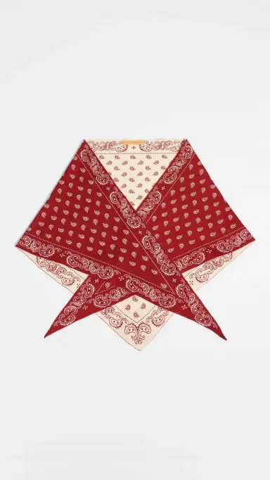 Guest In Residence The Wild Rag Triangle Scarf Carmine/Butter One Size | Thumbnail 2