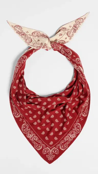 Guest In Residence The Wild Rag Triangle Scarf Carmine/Butter One Size | Thumbnail 4