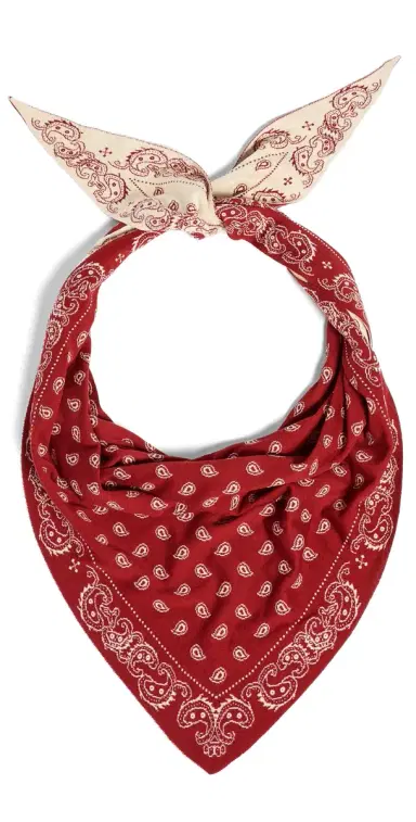 Guest In Residence The Wild Rag Triangle Scarf Carmine/Butter One Size | Thumbnail 1