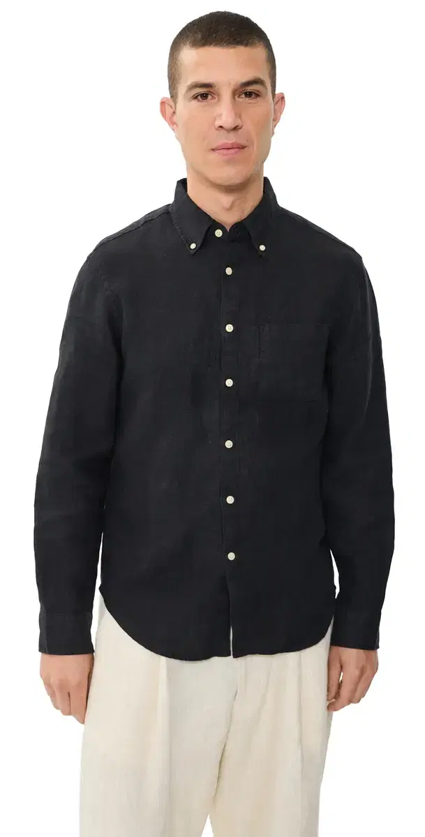Alex Crane Linen Playa Button Down hirt Night