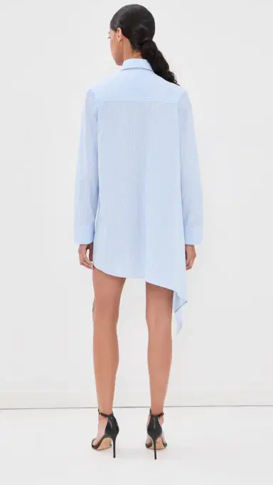 Off-White Stripe Pop Asymmetric Shirt Dress Heather Dark Sapphire | Thumbnail 3 Off-White Stripe Pop Asymmetric Shirt Dress Heather Dark Sapphire | Thumbnail 3