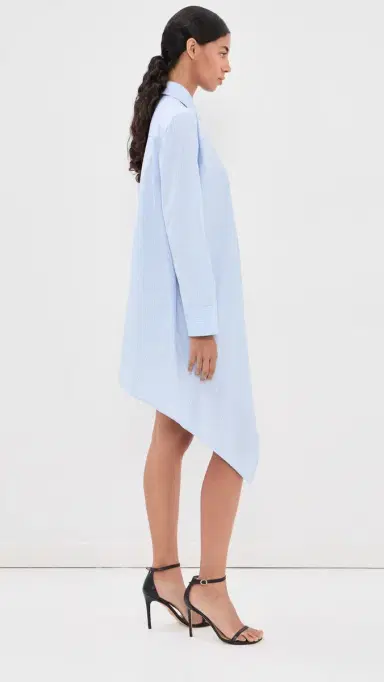 Off-White Stripe Pop Asymmetric Shirt Dress Heather Dark Sapphire | Thumbnail 4 Off-White Stripe Pop Asymmetric Shirt Dress Heather Dark Sapphire | Thumbnail 4