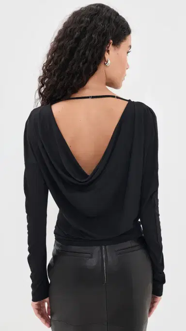 Helmut Lang Cowl Top Black | Thumbnail 3 Helmut Lang Cowl Top Black | Thumbnail 3
