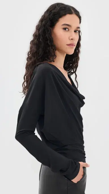 Helmut Lang Cowl Top Black | Thumbnail 4 Helmut Lang Cowl Top Black | Thumbnail 4