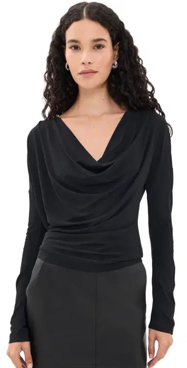 Helmut Lang Cowl Top Black | Thumbnail 1 Helmut Lang Cowl Top Black | Thumbnail 1