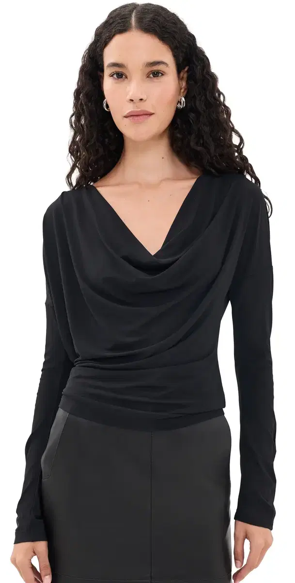 Helmut Lang Cowl Top Black
