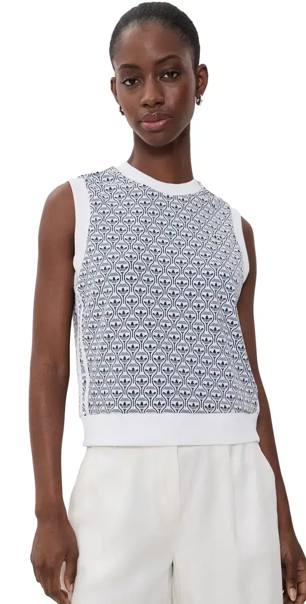 Adidas Golf Originals All Over Vest chalk white/night indigo