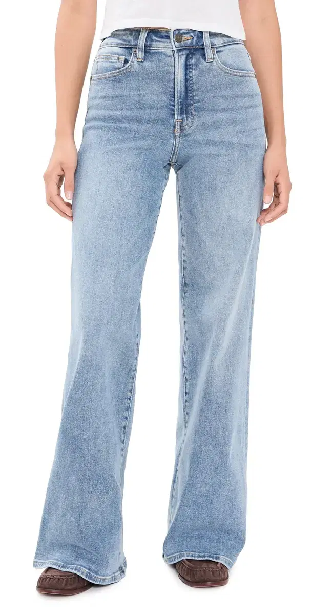 Good American Good Waist Palazzo Jeans Indigo115
