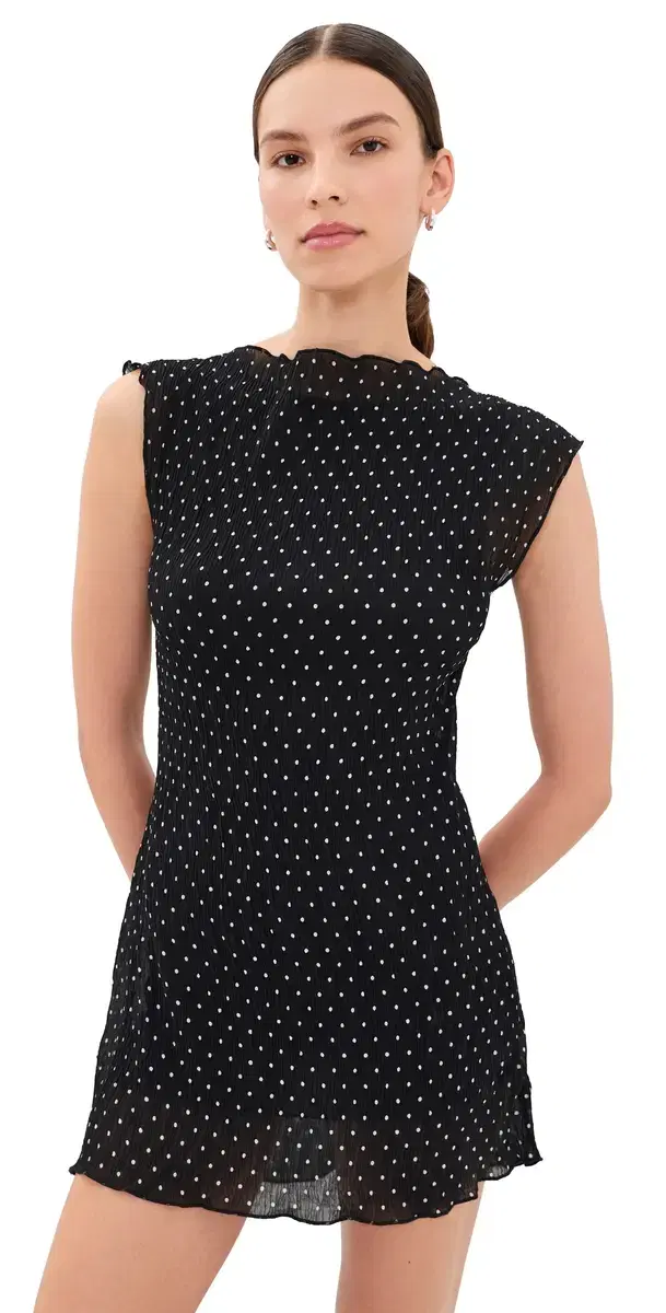 LIONESS ariner Mini Dress Noir Polka