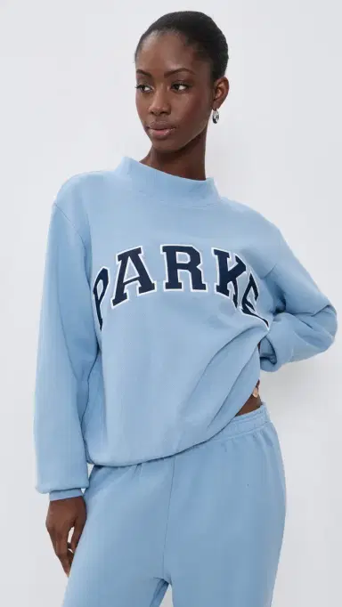 PARKE Varsity Sweatshirt Sky/Denim | Thumbnail 2