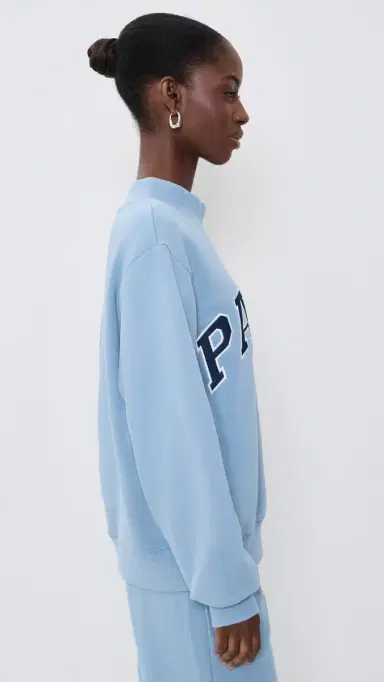 PARKE Varsity Sweatshirt Sky/Denim | Thumbnail 4