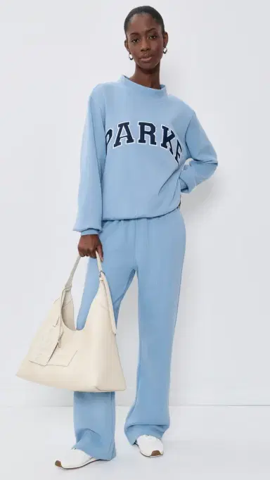 PARKE Varsity Sweatshirt Sky/Denim | Thumbnail 5