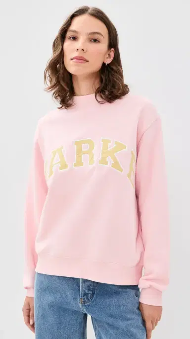 PARKE Varsity Mock Neck Sweatshirt Rose/Peel | Thumbnail 2