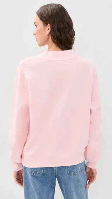 PARKE Varsity Mock Neck Sweatshirt Rose/Peel | Thumbnail 3