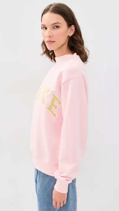 PARKE Varsity Mock Neck Sweatshirt Rose/Peel | Thumbnail 4