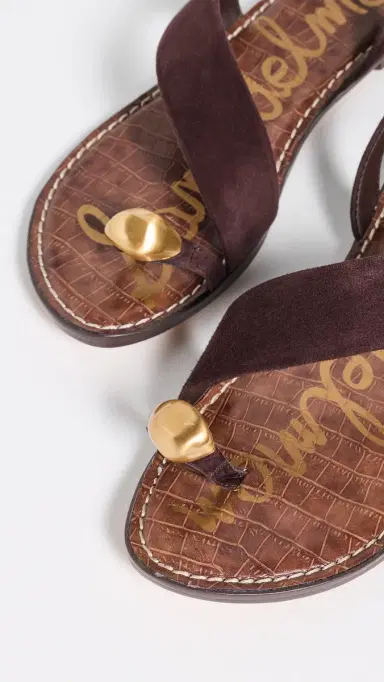 Sam Edelman Grace Suede Sandals Cafe Noir | Thumbnail 6 Sam Edelman Grace Suede Sandals Cafe Noir | Thumbnail 6