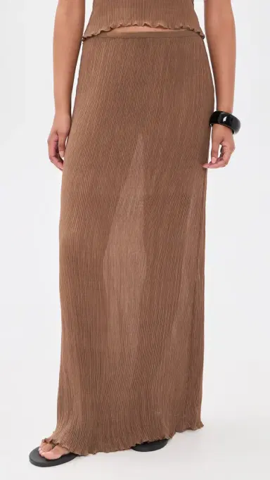 LIONESS Ford Maxi Skirt Cocoa | Thumbnail 2 LIONESS Ford Maxi Skirt Cocoa | Thumbnail 2