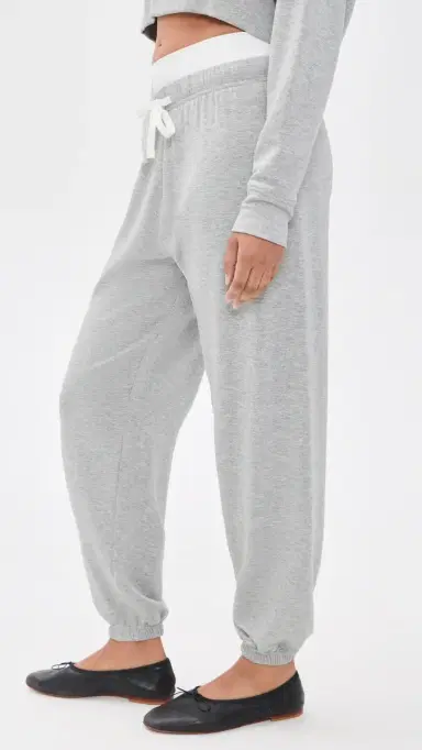 Splits59 Andie Dual Waist Sweatpants Heather Grey/White | Thumbnail 4