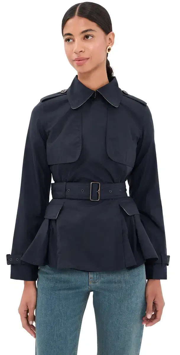 Burberry Nylon Pembury Trench Jacket Navy