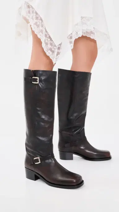 Staud Brooklyn Flat Boots Espresso | Thumbnail 3